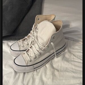Classic White High-Top Sneakers